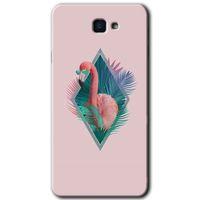 Potkal Hediye Fabrikası Samsung Galaxy J7 Prime 2 HD Baskılı Kılıf + 9D Tam Ekran Koruyucu - Flamingo