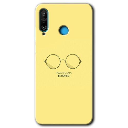 MRCİLETİSİM Huawei P30 Lite Kılıf Baskılı Kapak - Be Honest + 5D Tam Kaplayan Cam