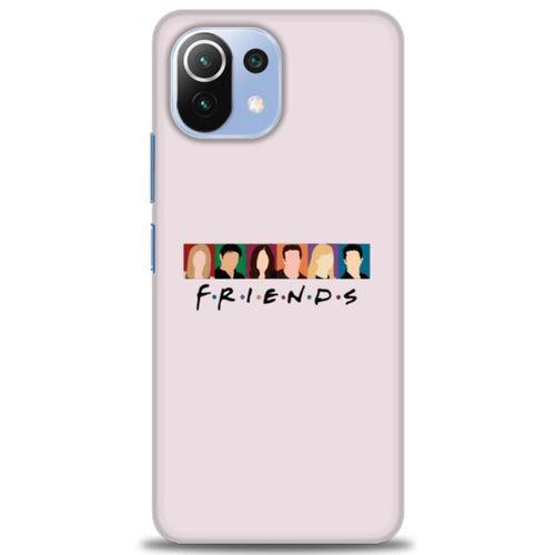 Xiaomi Mi 11 Lite Kılıf HD Baskılı Kılıf - Renkli Friends + Tam Ekran Koruyucu