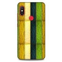 Xiaomi Mi A2 Lite Kılıf Patchwork (37) Silicone Cover Sarı Lacivert