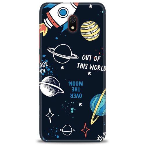 Xiaomi Redmi 8A Kılıf HD Baskılı Kılıf - Space Fun + Tam Ekran Koruyucu