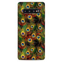 Samsung Galaxy S10 Kılıf Desenli Özel Seri Tüyler (12) Koruyucu Silikon