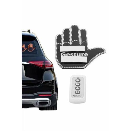 El Orta Parmak Led Kumandalı Araç İçi Reflektör Arka Cam El Simgesi