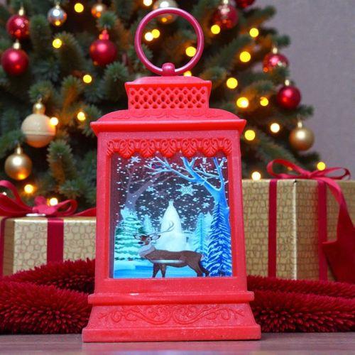 VIP KIRMIZI GEYİK YILBAŞI FENERİ GÜN IŞIĞI LED IŞIKLI FENER YILBAŞI HEDİYELERİ YILBAŞI SÜSLERİ