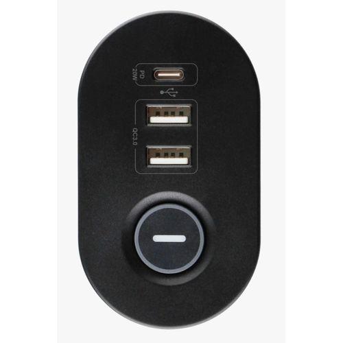 Masa Tipi Pd20w Akım Korumalı 3’lü Priz 2xusb 1xtype-c Girişli Kablolu Priz Ftr19