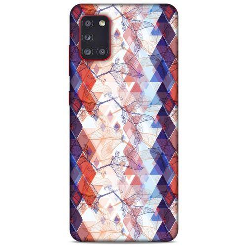 Samsung Galaxy A31 Kılıf Pastel Renkler (3) Kapak Kırmızı Lacivert