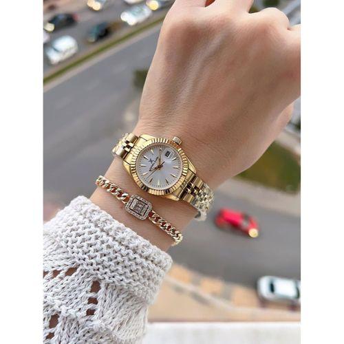 Daniel Klein Çelik Kordonlu 2 Yıl Garantili 3 Atm Suya Dayanıklı Kadın Kol Saati+Bileklik BD.10030.3