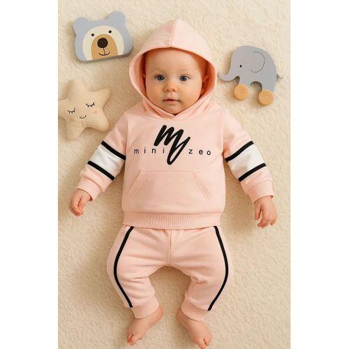 Mini Zeo Desenli Pamuklu 2'li Erkek Bebek Takımı