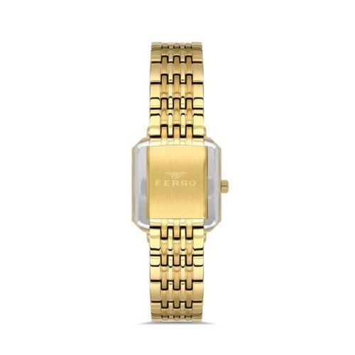 Ferro FL40142A-B Quartz Çelik Altın Rengi 26 mm Kadın Kol Saati