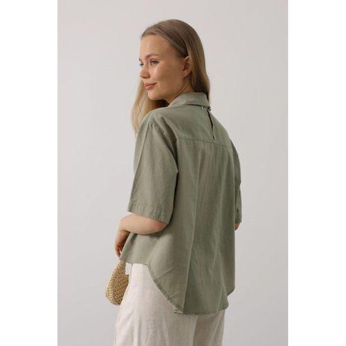 Yarım Kol Gömlek - Haki