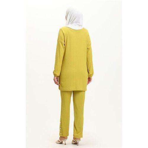 Candy Kolye Detaylı Tunik Pantolon İkili Takım - 71136.108 - Yağ Yeşili