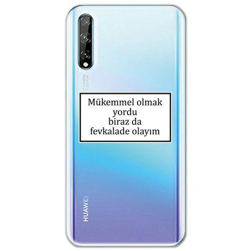 Huawei Y8P Kılıf HD Yazı Baskılı Silikon Arka Kapak - Yazı 12