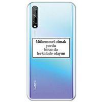 Huawei Y8P Kılıf HD Yazı Baskılı Silikon Arka Kapak - Yazı 12