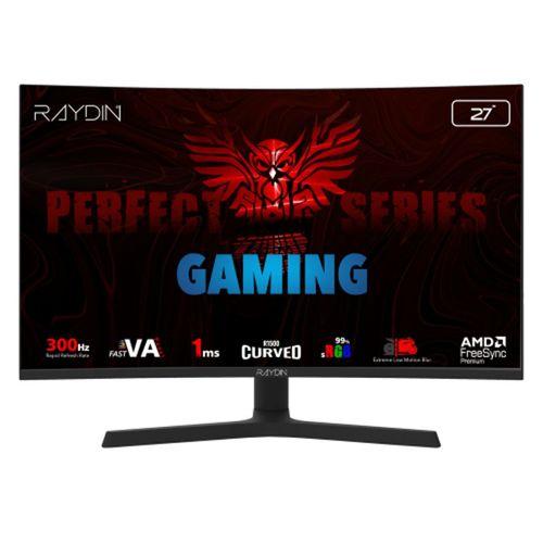 RAYDIN EG27RFA-300HZ, 27’’, 1ms, 300Hz, Full HD, 2xHDMI, DP, Hoparlör, VA LED, R1500 Curved, Yükseklik Ayarlı Ayak, Frameless, FreeSync Gaming Monitör