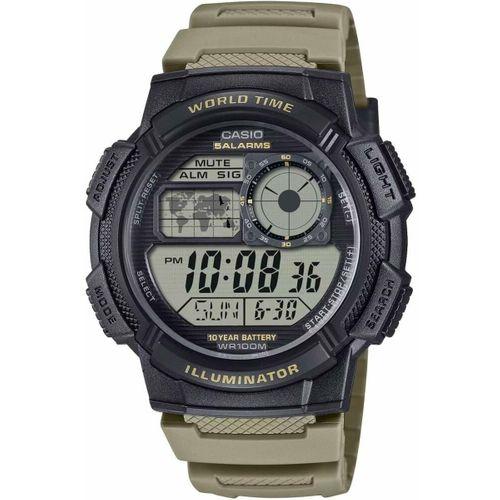 Casio AE-1000W-5AVDF Quartz Dijital Silikon Kahverengi 10 ATM 45 mm Erkek Kol Saati
