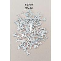 Oya Abiye Bileklik Kolye Pleksi Metalik Plastik Pul Gümüş Renk 8 gram 50 adet - BNC529