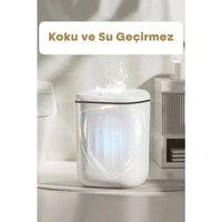 Akıllı Teknolojik Sensörlü Çöp Kovası Işık Antibakteriyel Koku Geçirmez Mutfak Banyo Wc Ofis 20l Uv
