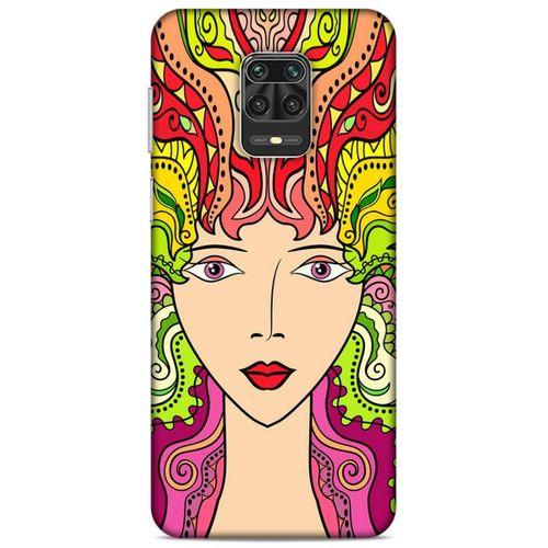 Lopard Xiaomi Redmi Note 9S Uyumlu Kılıf Sürreal Yüzler ♀ (42) Rugged Armor Kılıf Desenli