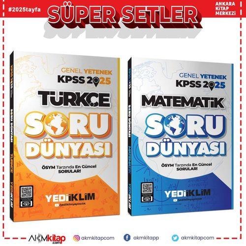 Yediiklim 2025 KPSS Türkçe ve Matematik Soru Dünyası Soru Bankası Seti 2 Kitap