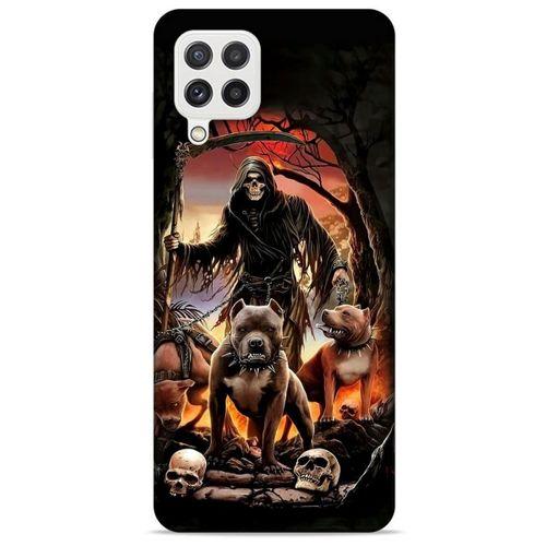 Samsung Galaxy A22 Uyumlu Kılıf Motorsiklet (28) Arka Kapak İskelet