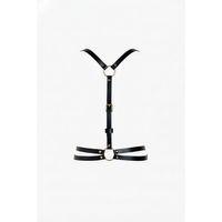 Siyah Kadın Kemer O Halka Detaylı Deri Vücut Aksesuarı - Brf1180