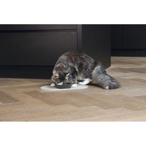 Beeztees DBL Mama Su Kabı Servisi, Silikon, Kaymaz, Bej, 45x25x1,5cm