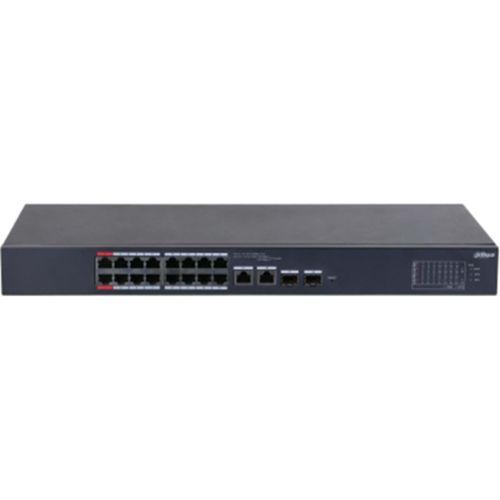DAHUA CS4218-16ET-240, 16Port, Megabit, PoE 240W, 2 Port SFP Gigabit Combo, Cloud Yönetilebilir, Switch