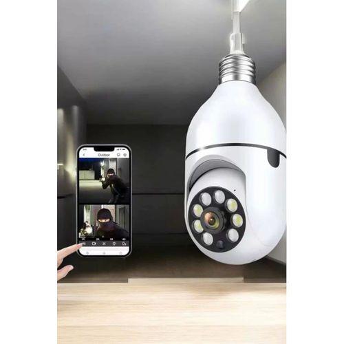 Wifi Kamera Duylu Ampul Görünümlü 360 Derece Dönebilen Ev Kamerası