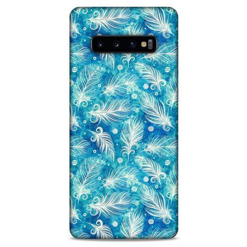 Samsung Galaxy S10 Plus Kılıf Desenli Özel Seri Tüyler (42) Rugged Armor Kılıf