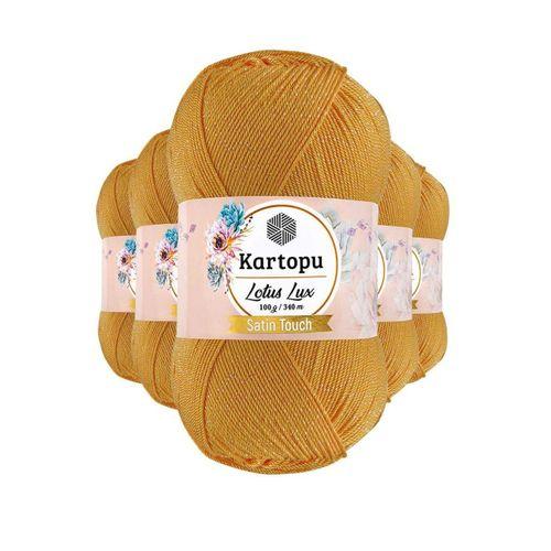 5 Adet Lotus Lux Bikini Büstiyer Bluz Simli Örgü İpi K318 Koyu Sarı