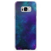 Samsung Galaxy S8 Kılıf Nebula Galaxy Arka Kapak Koruma Desenli Full Koruyucu
