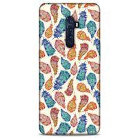 Oppo Reno 2 Kılıf Desenli Özel Seri Tüyler (36) Glitter Kılıf