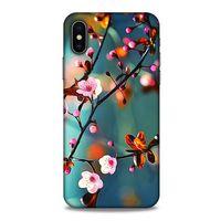 Lopard Apple iPhone XS Uyumlu Kılıf Bahar (45) Liquid Air Kılıf Beyaz Pembe Çiçek