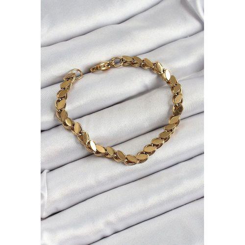 316L Çelik Arpa Model Gold Renk Kadın Bilekik