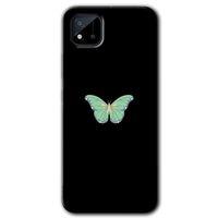 Realme C11 Kılıf HD Desen Baskılı Arka Kapak + Temperli Cam - Butterfly Tree