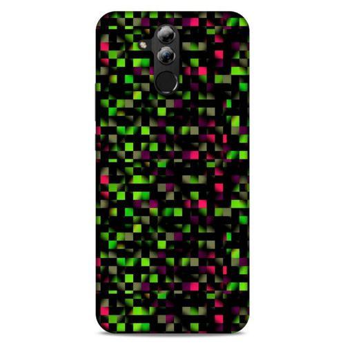 Lopard Huawei Mate 20 Lite Uyumlu Kılıf PiXel (25) Antişok Kapak Yeşil Pembe