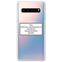 Galaxy S10 Plus Kılıf HD Yazı Baskılı Silikon Arka Kapak - Yazı 5