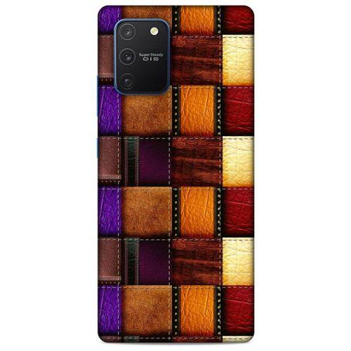 Samsung Galaxy S10 Lite Kılıf Patchwork (44) Tough Armor Kılıf Mor Kahve