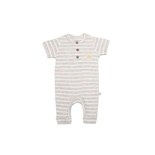 Bistyle Line Colors Yarım Kol Patiksiz Tulum 15126 Bej
