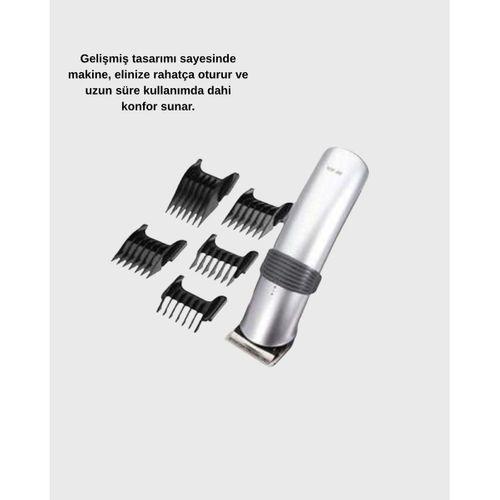Kablosuz Profesyonel Tıraş Makinesi – Şarjlı, 60 Dakika Kullanım Süreli, Çelik Bıçaklı, Sessiz Motor