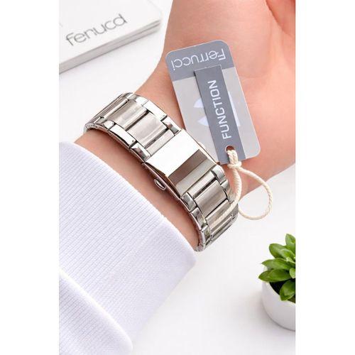Ferrucci İç Fonksiyonları Aktif 30mt Suya Dayanıklı Çelik Kordon + Bileklik Hediyeli Erkek Kol Saati VS.BLKT.0956