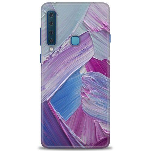 Samsung Galaxy A9 2018 Kılıf HD Baskılı Kılıf - Purple + Tam Ekran Koruyucu
