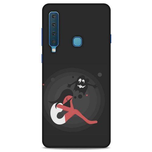 Samsung Galaxy A9 2018 Kılıf Depresyon (34) Slim Armor Kılıf Yeşil Fuşya