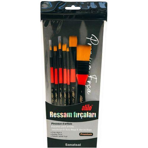 STİLO ART (SET 6) ZEMİN FIRÇALI KARMA SET  ( 7 Fırçalı Set )
