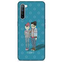 Oppo Reno 3 Kılıf FunnyMaX (16) Kalın Kılıf Mavi