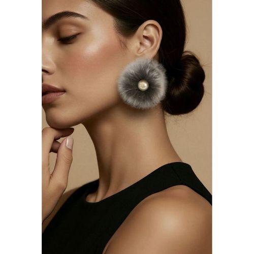 Monalisa Home İncili Peluş Figürlü Küpe