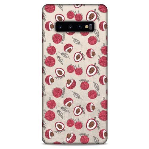 Frutix Lychee 01 Samsung Galaxy S10 Plus Kılıf Desenli Silikon