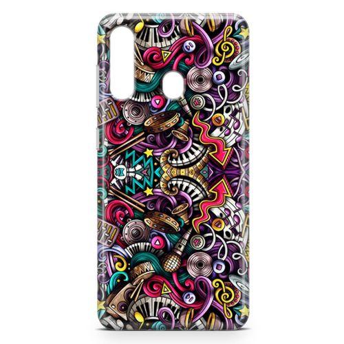 Samsung Galaxy A20s Kılıf Youtuber Doodle Arka Kapak Koruma Desenli Full Koruyucu
