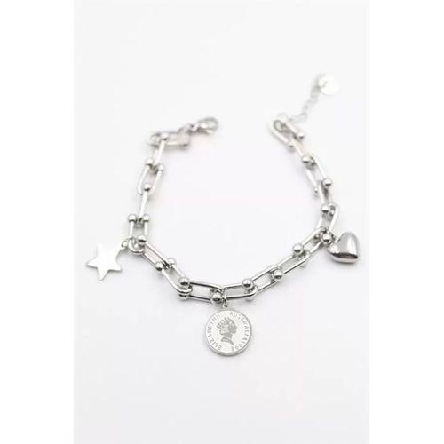 Charm Tfn Zincir Bileklik - Gümüş