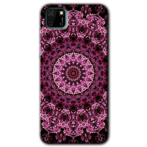 Huawei Y5P Kılıf HD Desen Baskılı Arka Kapak - Mandala Patterns Kaleidoscope + Kırılmaz Cam